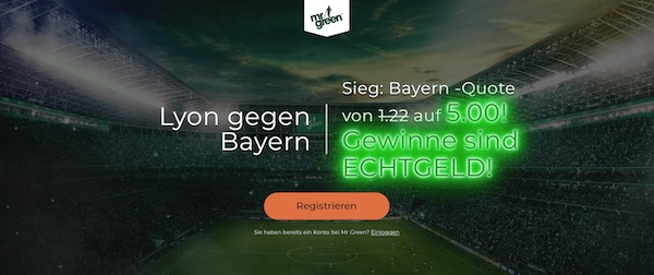 Mr Green München gesteigerte Wettquote