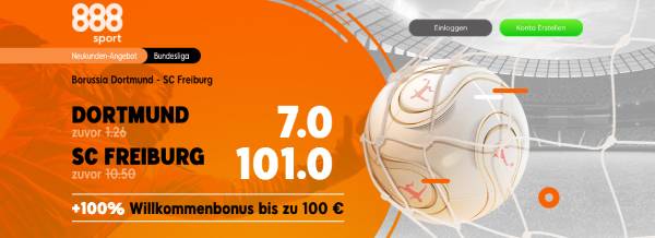 verbesserte Quoten Dortmund - Freiburg 888sport