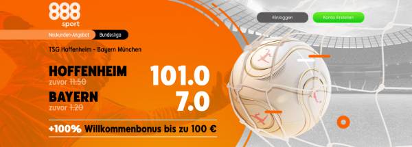 Wetten Hoffenheim - Bayern Super-Quoten 888sport