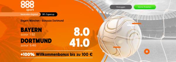 888sport Supercup Wetten Bayern Dortmund Topquoten