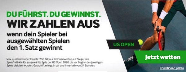 Betway US Open Erster Satz gewinnt Wette