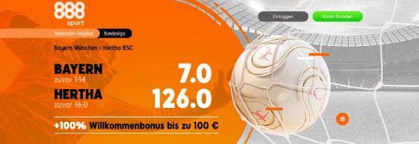888sport Topquoten Bayern Hertha Wettangebot