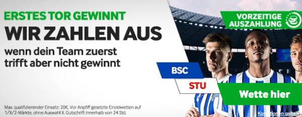 Betway Hertha Stuttgart Wetten vorzeitige Auszahlung