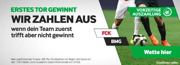 Betway Köln Gladbach Rheinderby Wetten Erstes Tor gewinnt