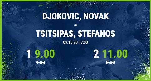 Djokovic - Tsitsipas Wetten erhöhte Quoten Vorschau Wettangebot