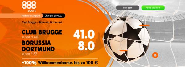 888sport Brügge - Dortmund Wetten Topquoten