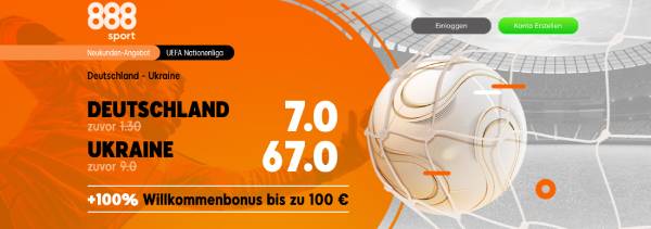888sport verbesserte Quoten Deutschland - Ukraine Wetten