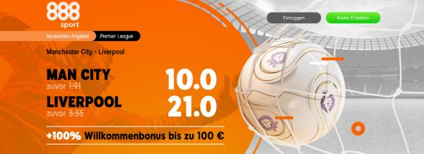 888sport Manchester City - Liverpool Odds Boost