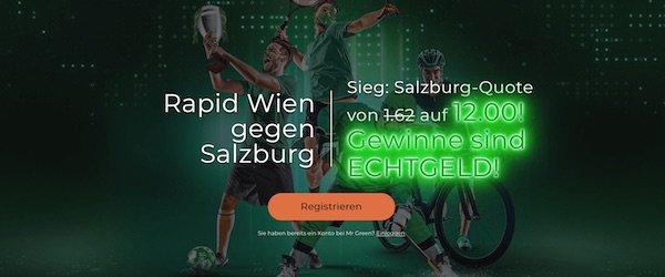 Mr Green Rapid Wien RB Salzburg erhöhte Quote wetten