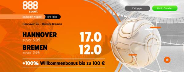 888sport Hannover Bremen Wetten verbesserte Quote