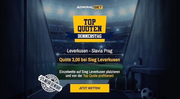 Admiralbet Leverkusen Slavia Wetten Top Quote Vorschau