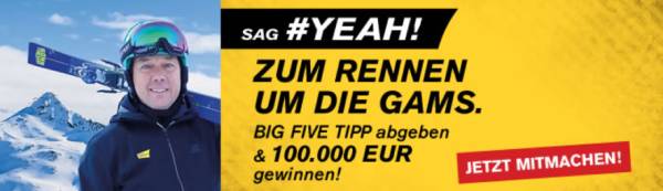 Interwetten Big Five Tipp Gewinnspiel Hahnenkamm-Abfahrt 2021