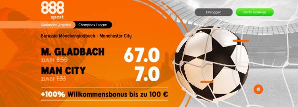 888sport Topquoten Mönchengladbach Manchester City Wetten