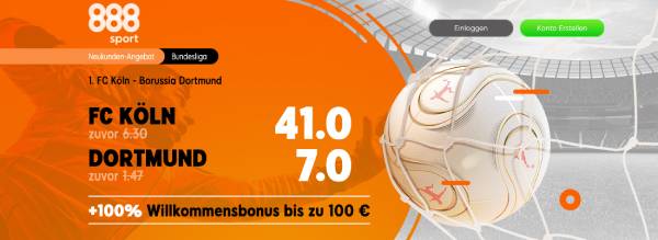888sport Wetten Köln Dortmund verbesserte Quoten