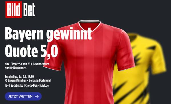 BildBet erhöhte Quote Bayern Sieg Dortmund