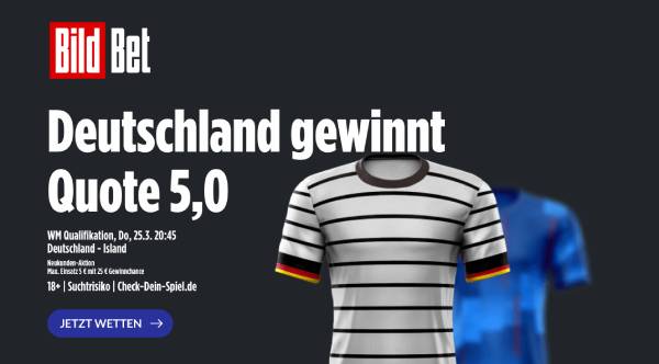 BildBet verbesserte Wettquote DFB-Sieg gegen Island