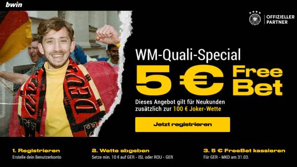 Bwin WM-Qualifikation Freebet Angebot