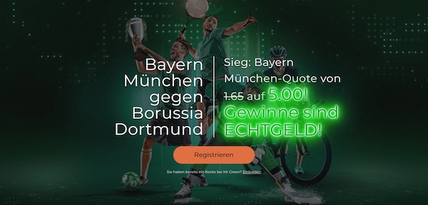 Mr Green verbesserte Quote deutscher Clasico wetten