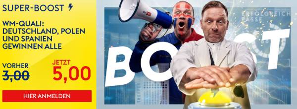 Sky Bet Boost WM-Qualifikation Start Deutschland Polen Spanien gewinnen