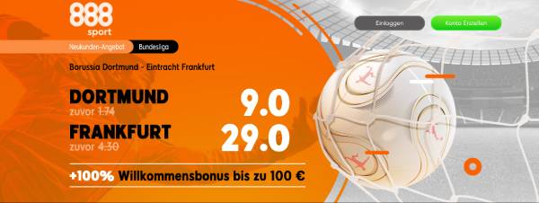 888sport Dortmund - Frankfurt Wetten erhöhte Quoten
