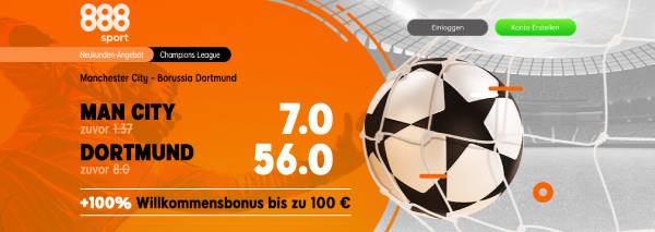Man City - Dortmund Wetten verbesserte Quote