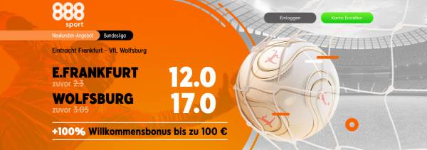 888sport Frankfurt - Wolfsburg verbesserte Quoten