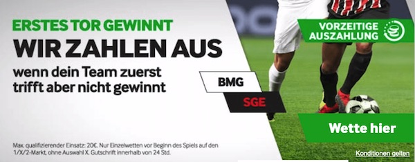 Betway Promo Erstes Tor gewinnt wir zahlen aus Gladbach Frankfurt Wetten Quoten Vorschau