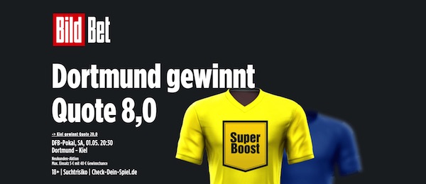 BildBet Boost Quote Borussia Dortmund wetten Pokalduell