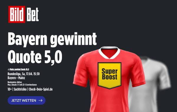 Bayern Sieg in Mainz Topquote Wetten BildBet