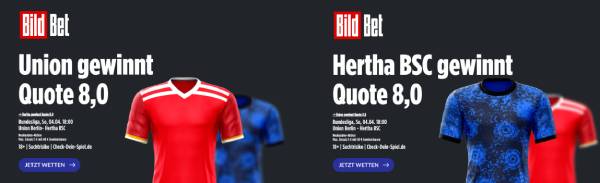 BildBet verbesserte Quoten Hauptstadt Derby Union Hertha