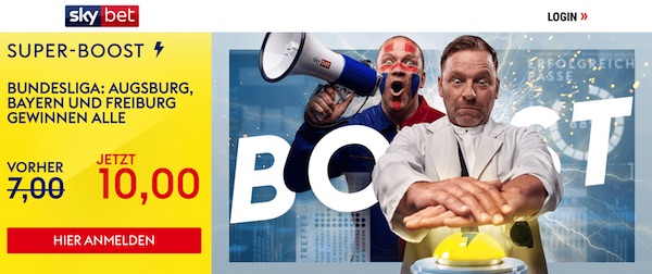 Sky Bet Super Boost Augsburg Bayern Freiburg verbesserte Quote wetten