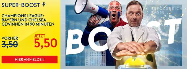 Sky Bet Super Boost CL Viertelfinale Hinspiele Bayern Chelsea