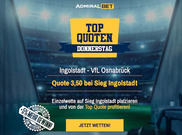 Admiralbet Topquoten Donnerstag 