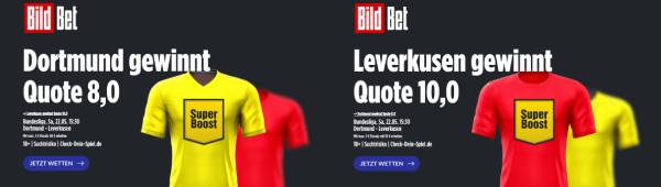BildBet erhöhte Quoten Dortmund - Leverkusen Wetten