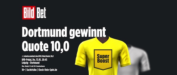 BildBet Dortmund Super Boost Quote Pokalsieger wetten
