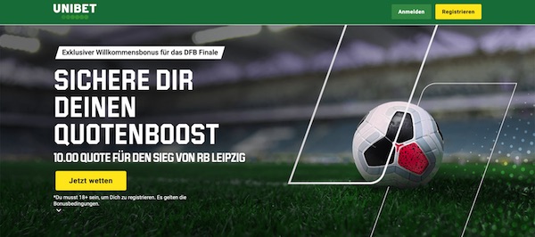 Unibet erhöhte Quoten Endspiel Pokal wetten Freiwetten