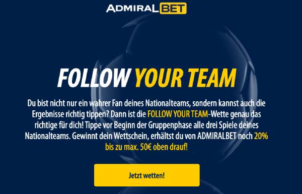 AdmiralBet Follow Your Team Kombiwette