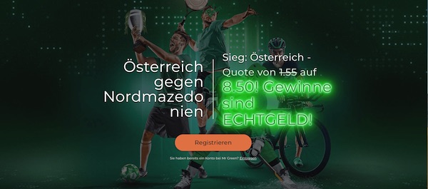 Mr Green Österreich Nordmazedonien Quoten Schmankerl wetten