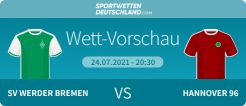 Werder - Hannover Wetten Quoten Vorschau Aktionen