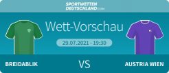 Breidablik - Austria Wien Wetten verbesserte Top Quoten Prognose