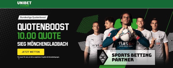 Unibet verbesserte Quote BMG siegt bei B04 wetten