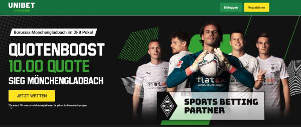 Unibet erhöhte Quote Gladbach besiegt Kaiserslautern