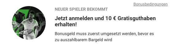 Unibet 10€ Geschenk Registrierung