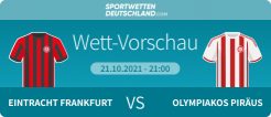 Wett Vorschau Frankfurt Olympiakos Wetten Quoten Prognose Aktionen