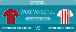 Wett Vorschau Frankfurt Olympiakos Wetten Quoten Prognose Aktionen