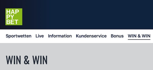 Happybet Win & win Kombiwetten Gewinn