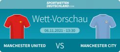 Man United - Man City Wett-Tipp Quoten Angebote