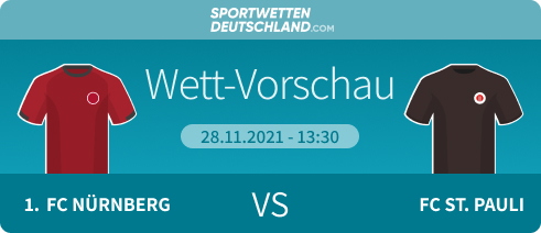 Nürnberg - St. Pauli Wetten Quoten Prognose