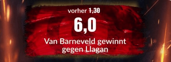BildBet van Barneveld besiegt Ilagan Darts WM 2022 wetten erhöhte Quote