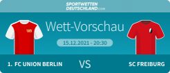 Wett Vorschau Union Berlin Freiburg Wetten Quoten Promos